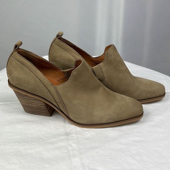 Lucky Brand Vennia Dune Ankle Booties Boots Chunky Cowboy Heel Size 10 - Picture 2 of 14